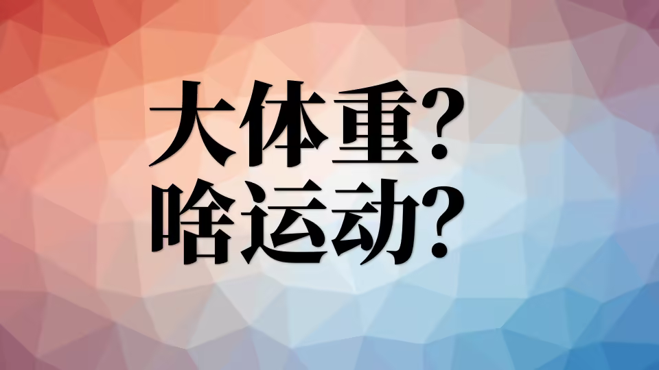 大体重运动
