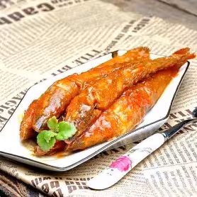 『沙丁鱼(茄汁，熟)』营养价值 | 每100g营养成分表