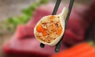 『水饺(鸡肉蘑菇馅)』营养价值 | 每100g营养成分表