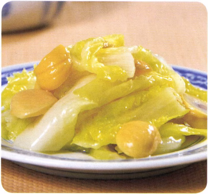 板栗炒白菜