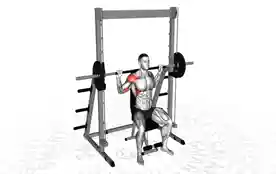 史密斯坐姿颈后推举(Smith Seated Behind Neck Press)正确姿势 史密斯坐姿颈后推举