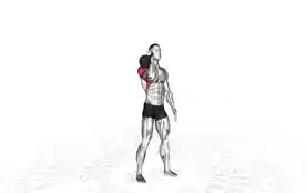 单臂壶铃过头推举(One-Arm Kettlebell Overhead Press)正确姿势 单臂壶铃过头推举