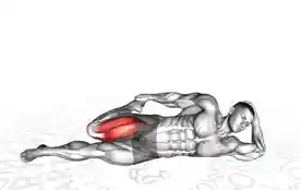 侧卧股四头肌拉伸(Side Lying Quadriceps Stretch)正确姿势 侧卧股四头肌拉伸