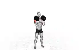 哑铃站姿交替推举(Dumbbell Standing Alternate Press)正确姿势 哑铃站姿交替推举