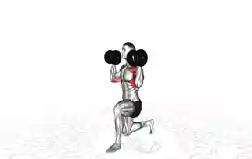 哑铃半跪姿肩推（Dumbbell Half Kneeling Shoulder Press）正确姿势