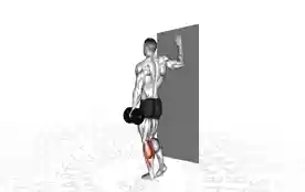 单腿哑铃提踵(Single-Leg Calf Raise with Dumbbell)正确姿势 单腿哑铃提踵