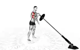 单臂地雷杠站姿肩推（One-Arm Landmine Standing Shoulder Press）正确姿势