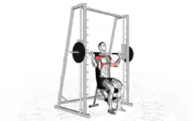 史密斯机肩推(Smith Shoulder Press)正确姿势 史密斯机肩推
