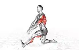 跪姿腘绳肌拉伸(Kneeling Hamstring Stretch)正确姿势 跪姿腘绳肌拉伸