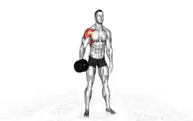 单臂哑铃侧平举(One-Arm Dumbbell Lateral Raise)正确姿势 单臂哑铃侧平举